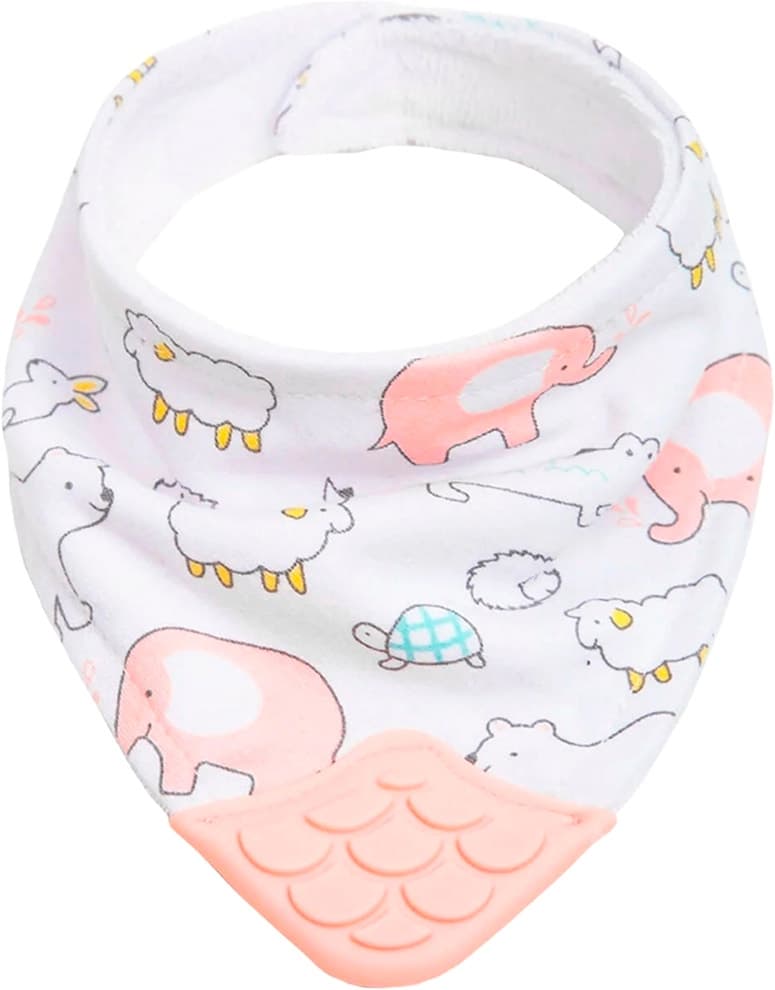 Bandana Buba Animais Com Mordedor Rosa