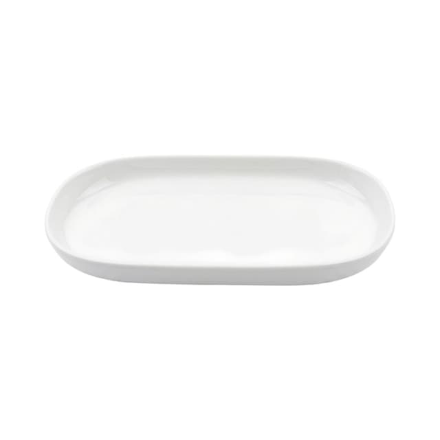Bandeja de Cerâmica Life Home 26 Cm Branco