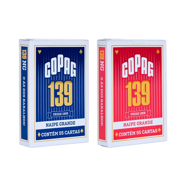 Baralho Copag 139 Naipes Grande 55 Cartas Sortidas 1 Peça