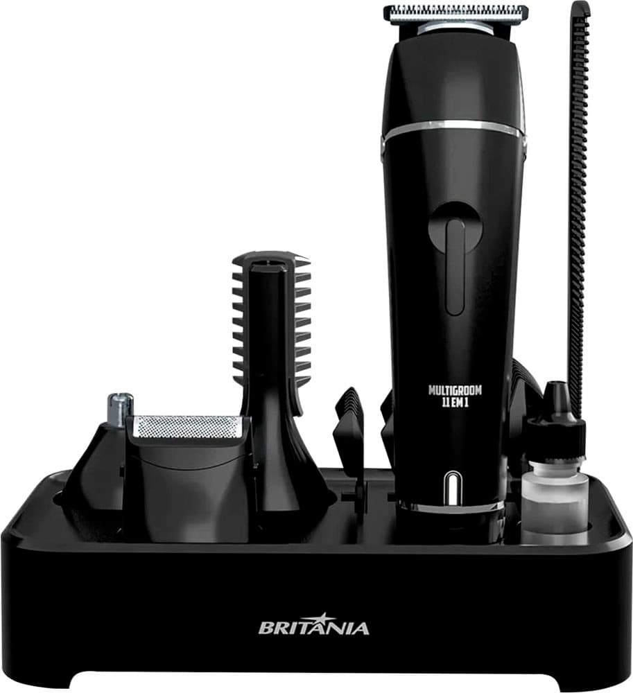 Barbeador Britania Bap23 Multigroom 11 Em 1 Bivolt Preto