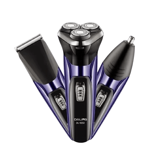 Barbeador Daling Dl-9050 Preto Roxo