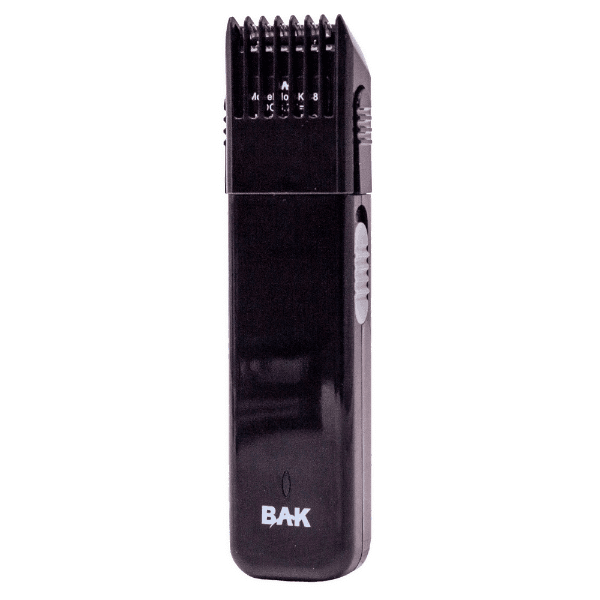 Barbeador Elétrico Portátil Bak Bk-382 Recarregável Ajustável A 5 Tamanhos / Aparador de Barba e Bigode / Lâmina Inoxidável - Preto
