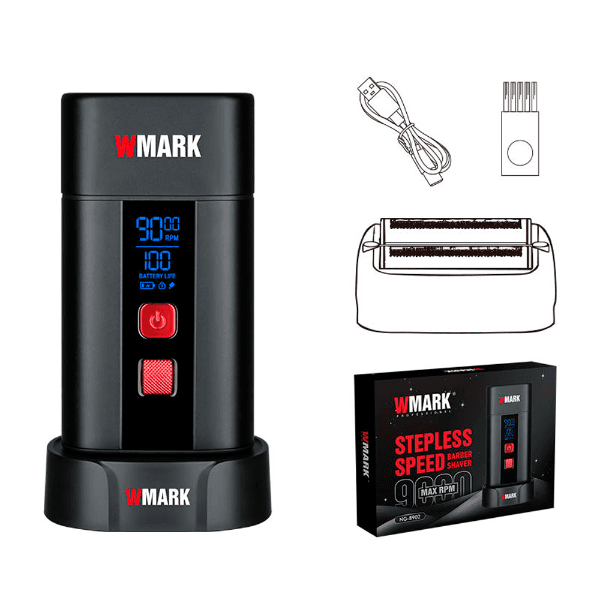 Barbeador Elétrico Wmark Ng-8902 9000Rpm Recarregável Preto