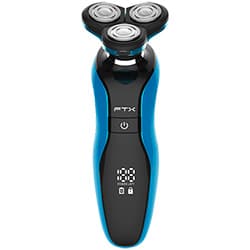 Barbeador Ftx Esh-300 Recarregável - Preto / Azul (Kit 12 Em 1)