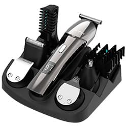 Barbeador Ftx Esh-601 Recarregável - Preto / Cinza (Kit 20 Em 1)