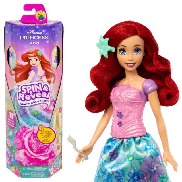 Boneca Barbie Princess Spin e Reveal Ariel