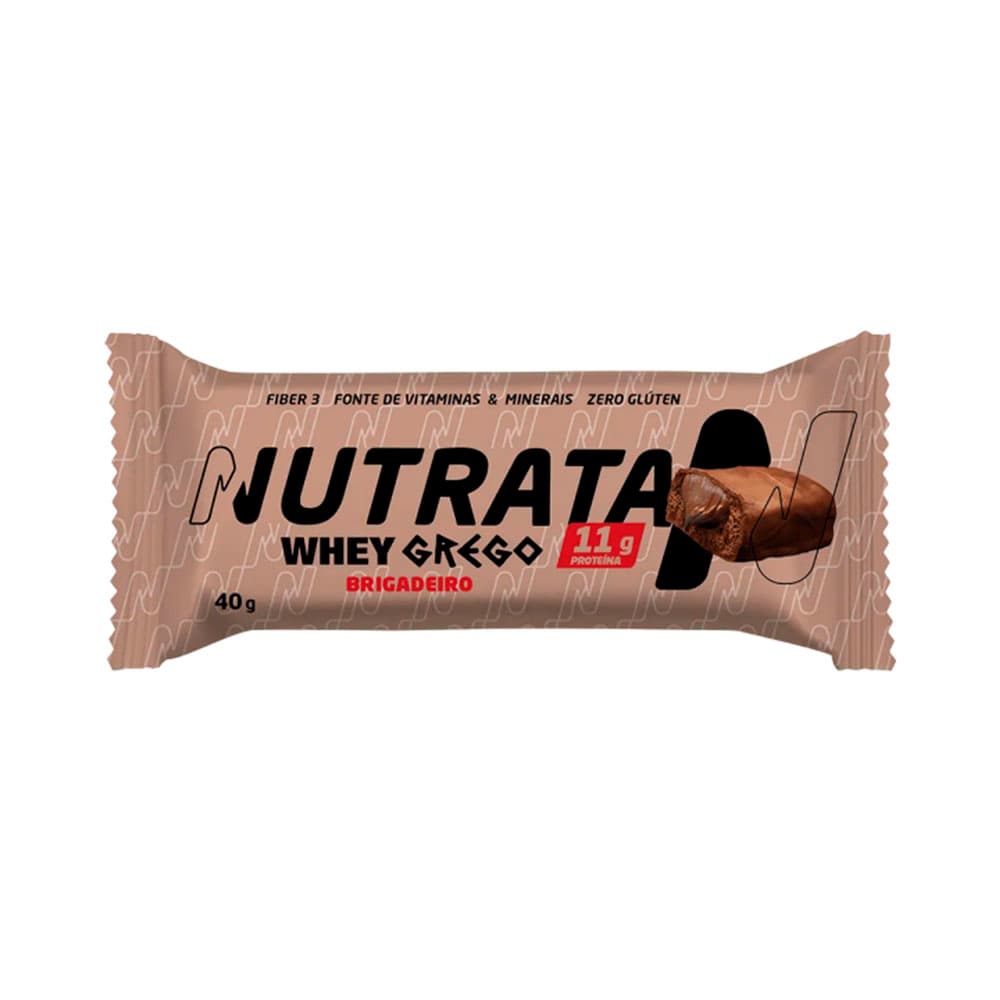 Barra de Proteína Nutrata Whey Grego Brigadeiro 40G