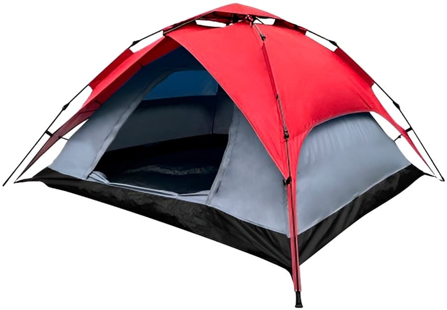 Barraca Sumax Bar-2302-R para 4 Pessoas 210x240x135cm Vermelho/Cinza