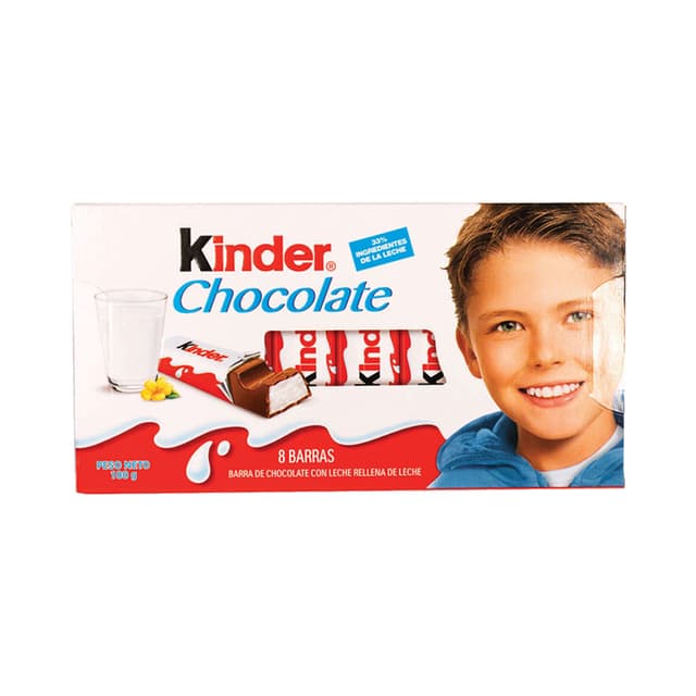 Barras de Chocolate Recheadas Kinder 100G