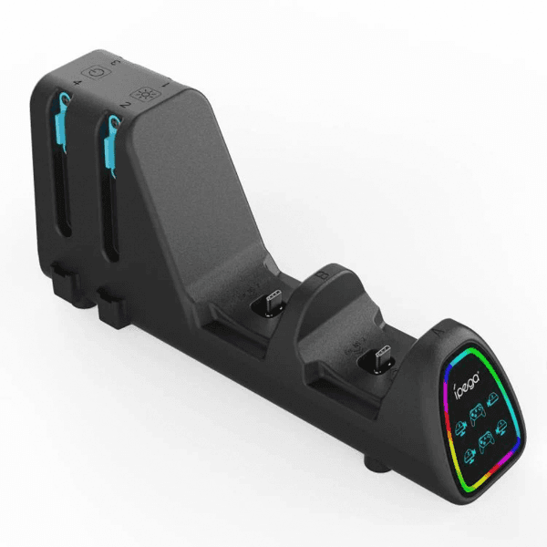 Base Carregadora 10 Em 1 Ipega Pg-Sw2188 para Controle de Nintendo Switch RGB - Preto