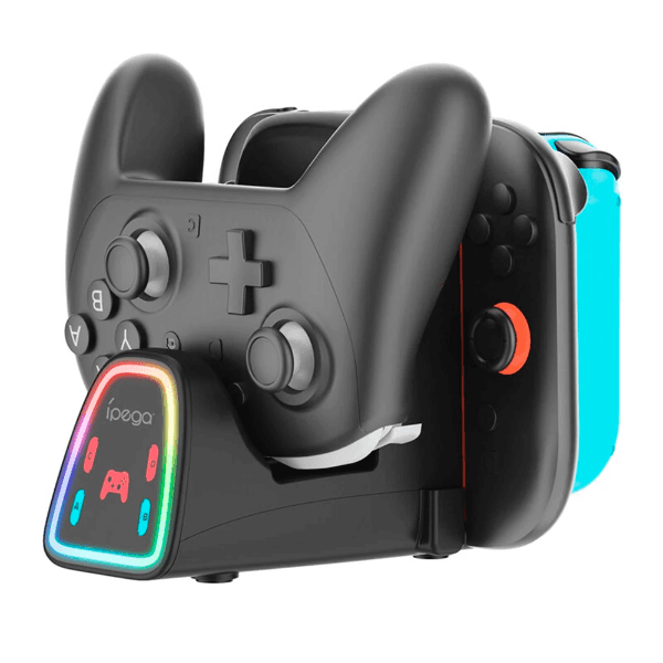 Base Carregadora 9 Em 1 Ipega Pg-Sw2196 para Nintendo Switch 1 e 2 LED - Preto