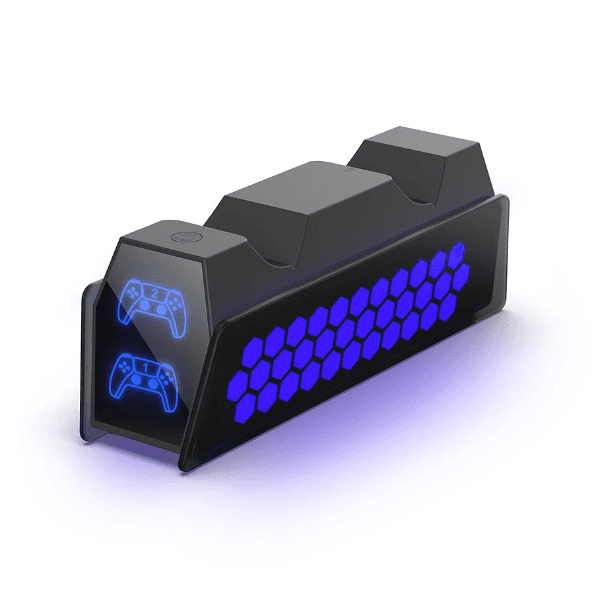 Base Carregadora Dobe Tp5-3571 para Controle Ps5 Dual RGB Preto