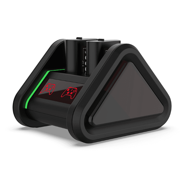 Base Carregadora para Controle Dobe X-Series Tyx-0672S com 2 Baterias (1200mAh) para Xbox Series S/X / X-One S/X - Preto