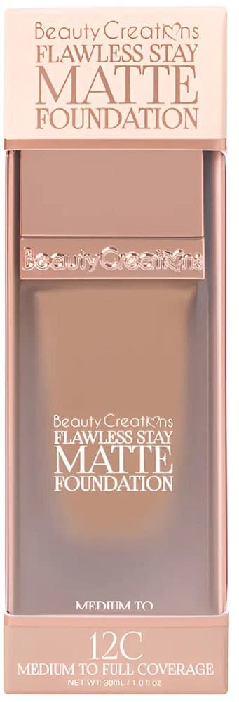 Base Líquida Beauty Creations Flawless Stay Matte Foundation 12C - 30mL