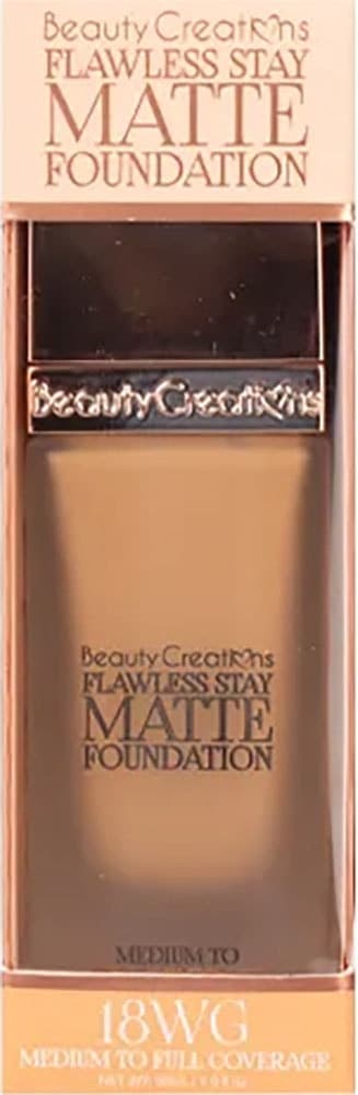 Base Líquida Beauty Creations Flawless Stay Matte Foundation 18WG - 30mL