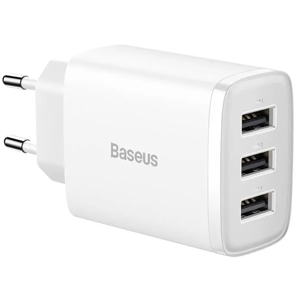 Carregador Baseus Ccxj-020102 3USB 17W Branco