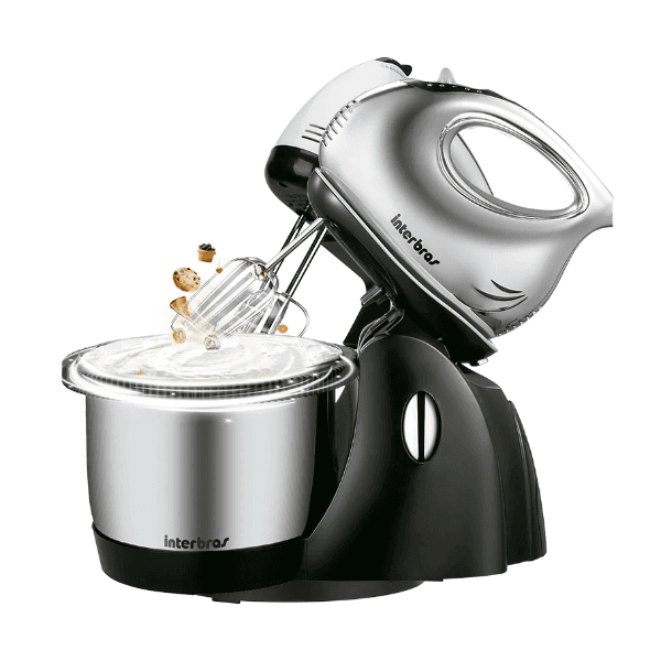 Batedeira Elétrica Interbras B20PY 2.3 Litros 3 Velocidades 15000RPM 350W 220V Preto/Inox