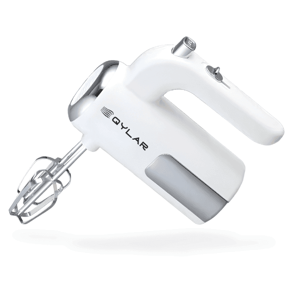 Batedeira Elétrica Qylar Hand Mixer Qy-0813 200W 5 Velocidades Branco 110-127V
