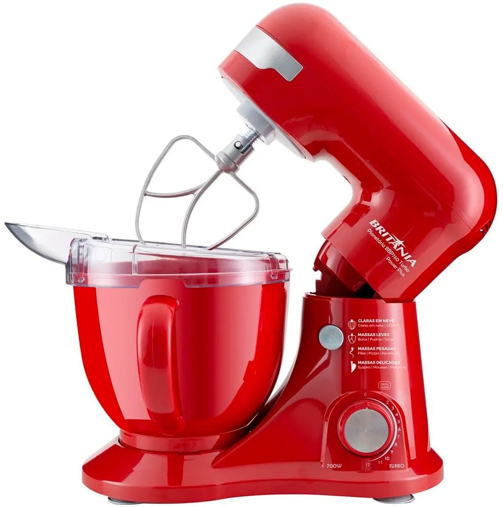 Batedeira Planetária Britania Turbo Power Plus BBP760V (220V) Vermelho