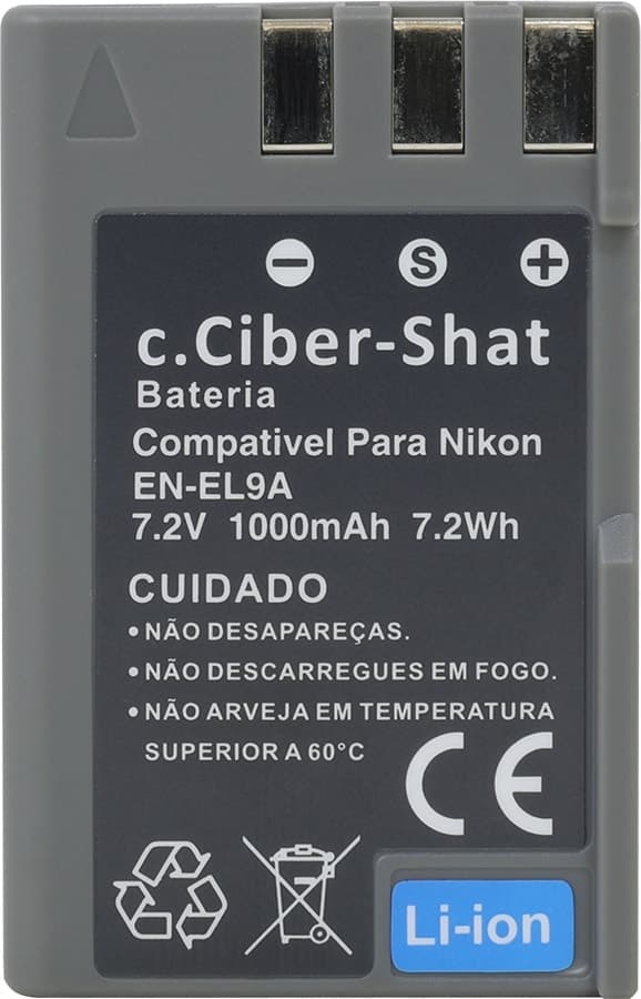 Bateria Recarregável C.Ciber Shat EN-EL9A - 1000mAh