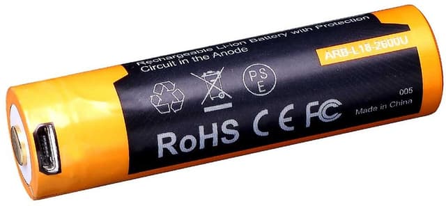 Bateria Recarregável Fenix Arb-L18-2600U 18650 2600mAh 3.6V Micro-USB