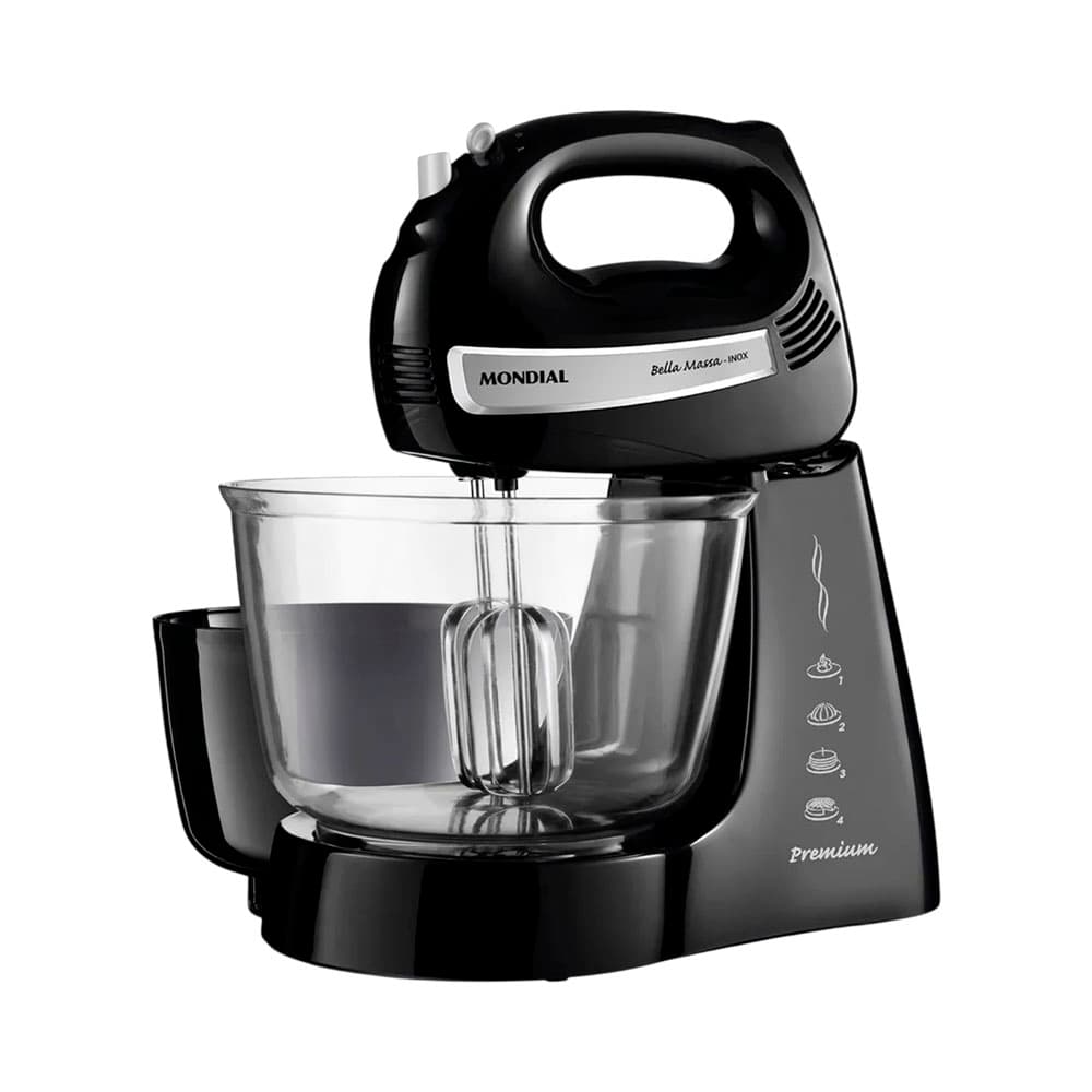 Batedeira Mondial Bella Massa B-23-Np 4L 500W 220V Preto