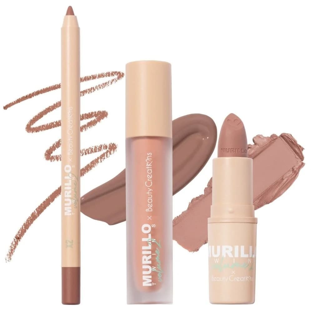 Batom Líquido + Lápis para Boca + Batom Beauty Creations Murillo Twins Volume 2