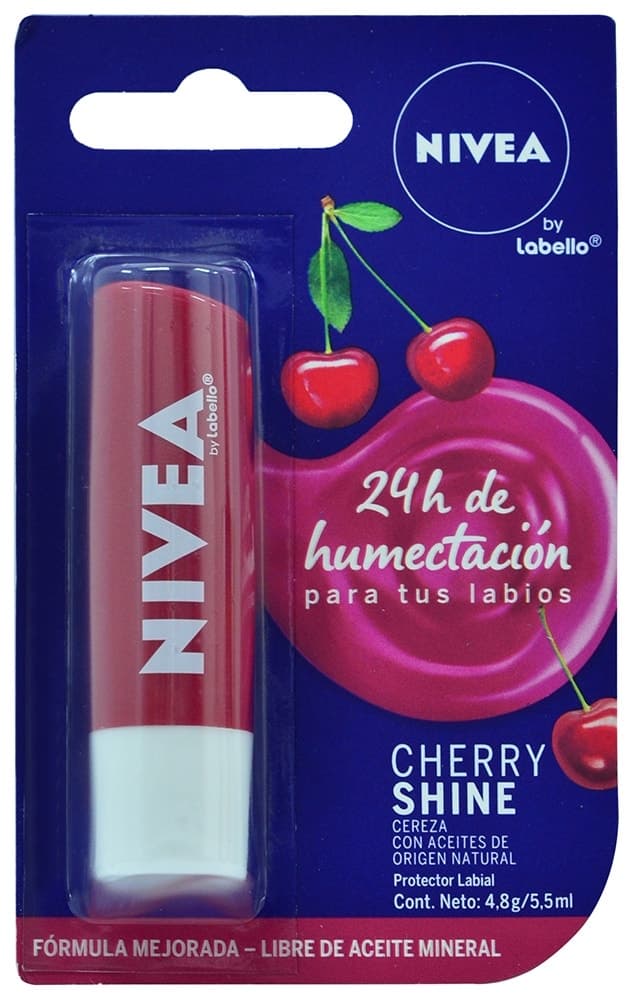 Batom Protetor Nivea Cherry Shine - 4.8G
