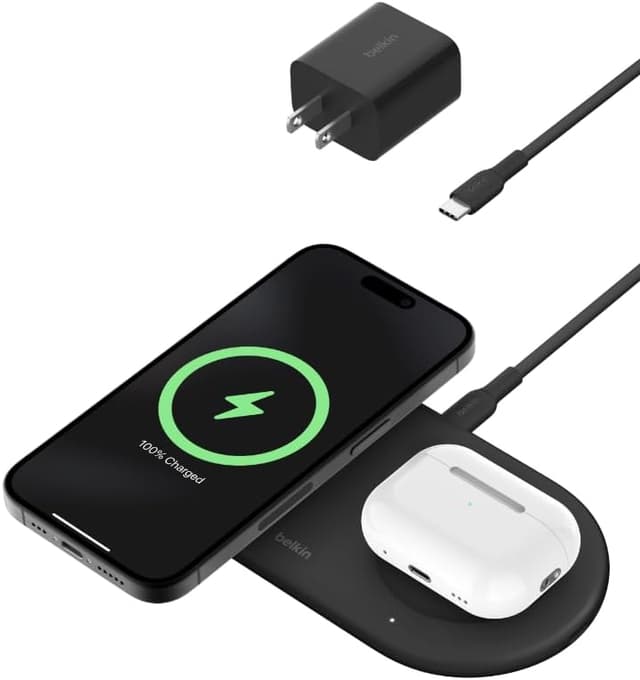 Carregador Sem Fio Belkin 2 Em 1 Preto