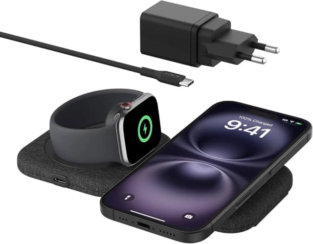 Carregador Sem Fio Travel Pad 2Em1 Belkin Preto