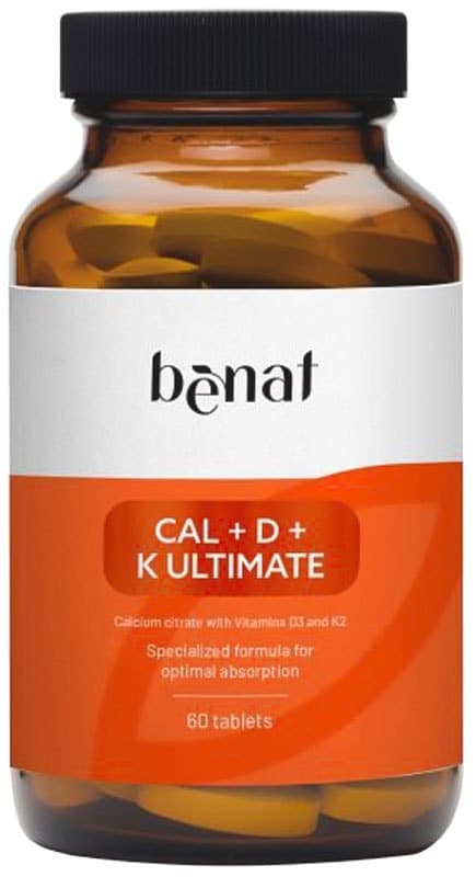 Suplemento Benat Cal + D + K Ultimate (60 Comprimidos)