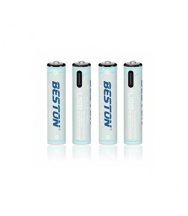 Pilha Recarregável Beston Aaa USB-C 4 Unidades 600mAh