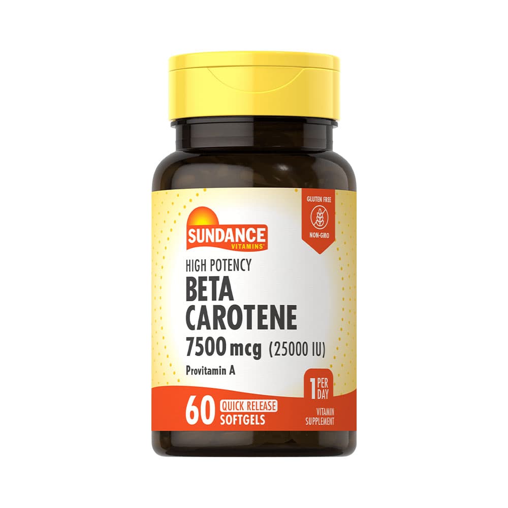Cápsulas Softgel Sundance Beta Carotene 25,000Iu 60
