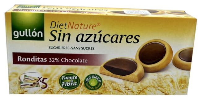 Biscoito Gullon Ronditas 32% Chocolate Sem Açúcares