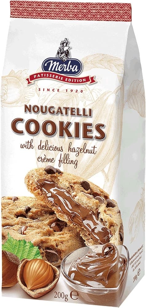 Biscoito Merba Nougatelli Cookies - 200G