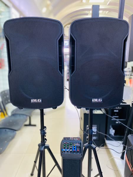 Kit 2X15 Blg 1505-Mkv com Pedestal/Mesa USB/Bluetooth