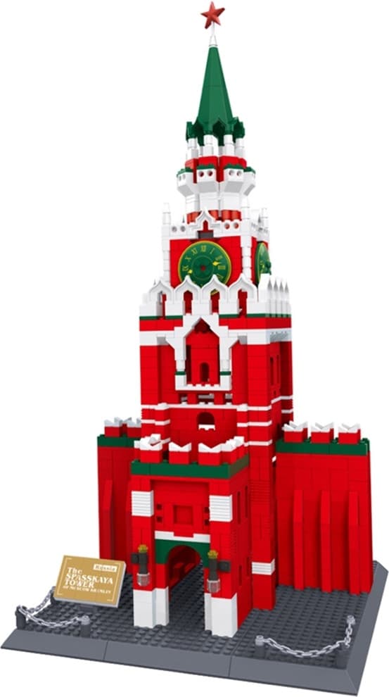 Blocos de Construção Wange Architecture Spasskaya Tower - 5219 (1046 Peças)
