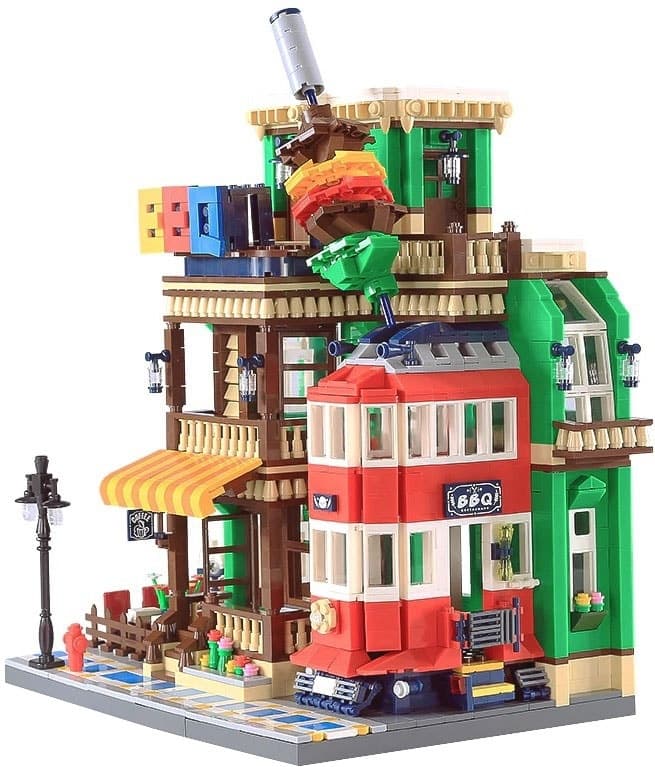 Blocos de Construção Architecture The Bbq Restaurant Wange - 6313 (1922 Peças)