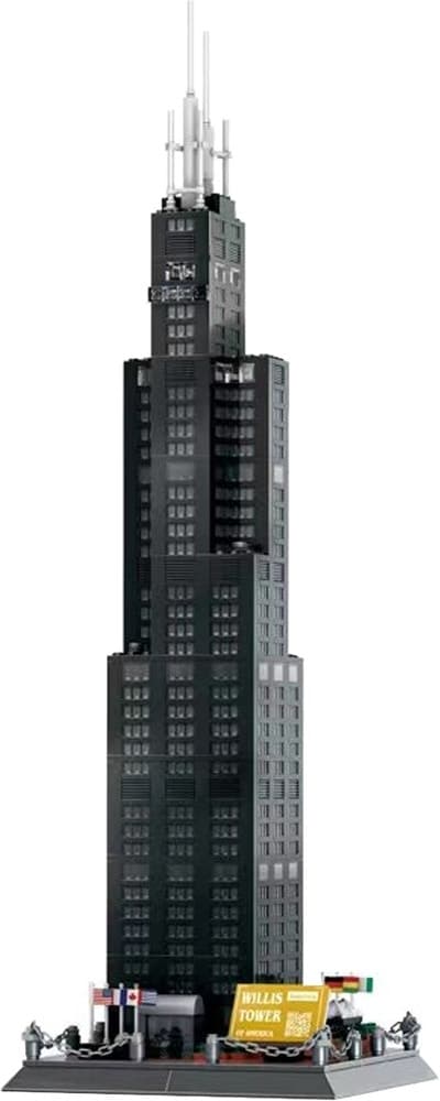 Blocos de Construção Wange Architecture Willis Tower - 5228 (1235 Peças)