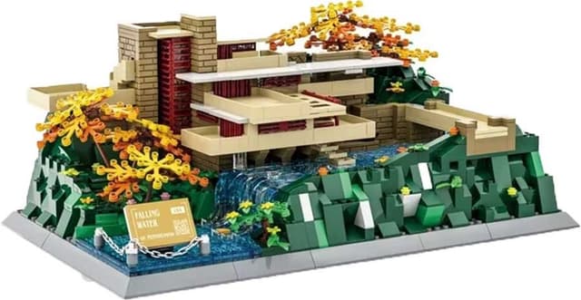 Blocos de Construção Wange Fallingwater - 5232 (1221 Peças)