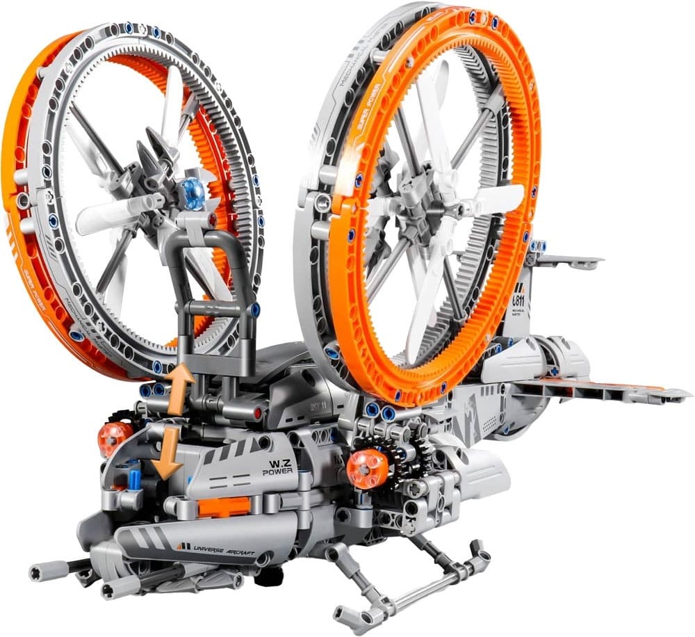 Blocos de Construção Helicóptero Mechanical Master 6811 (817 Peças)