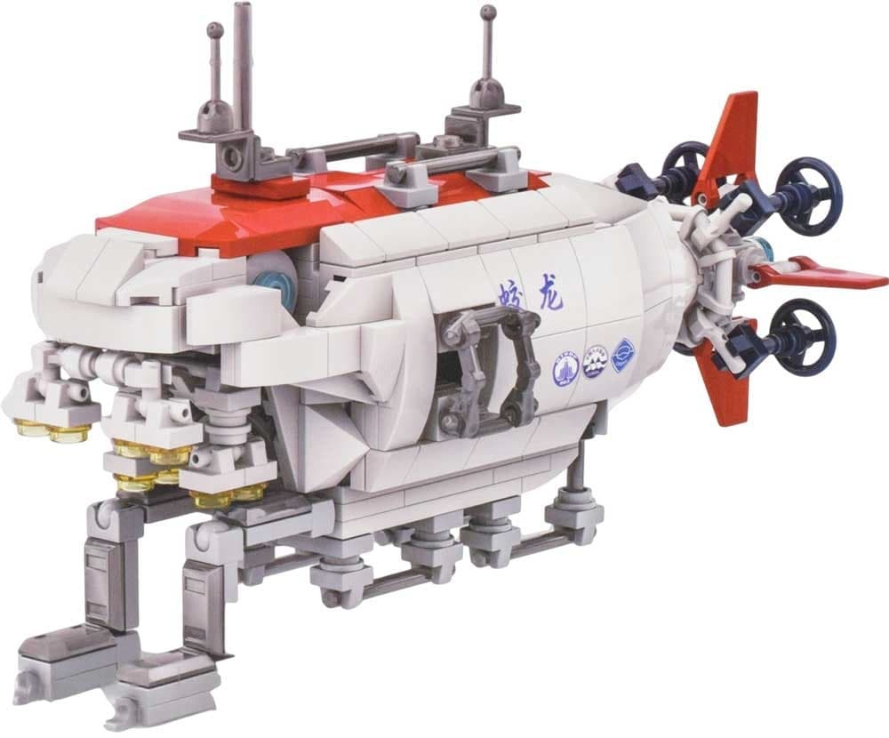 Blocos de Construção Submarino Militar Tripulado Wange - 3521 (412 Peças)