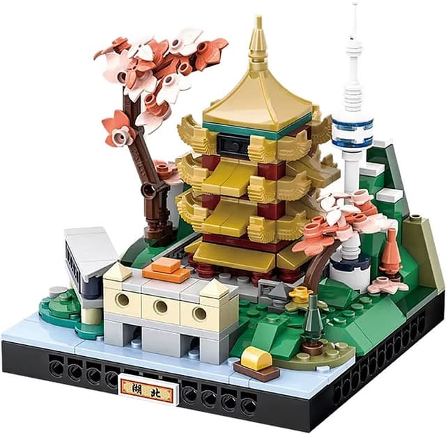 Blocos de Montar Wange City Microcosm Hu Bei - 3100 (338 Peças)