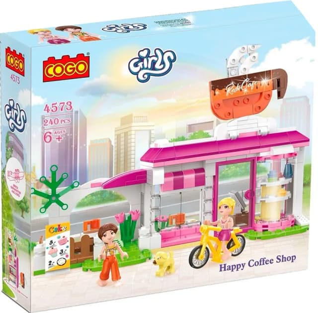 Blocos de Montar Cogo 4573 240 Peças Happy Coffee Shop