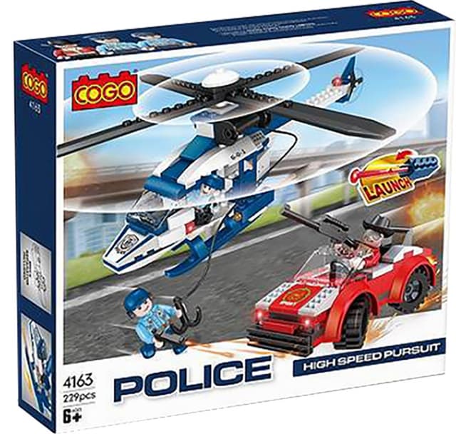 Blocos de Montar Cogo Police High Speed Pursuit 4163 (229 Peças)