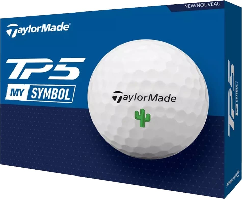 Bola de Golfe TaylorMade Tp5 My Symbol Cactus Branco (12 Unidades)
