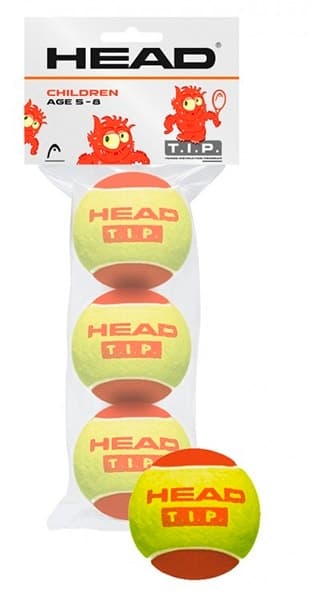 Bola de Tênis Head T.I.P. Children H58 (3 Unidades)