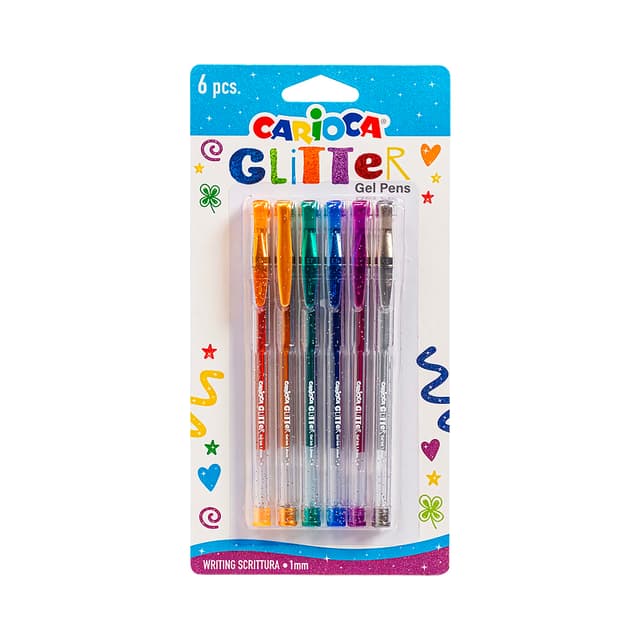 Caneta Gel Carioca Glitter 6 Unidades