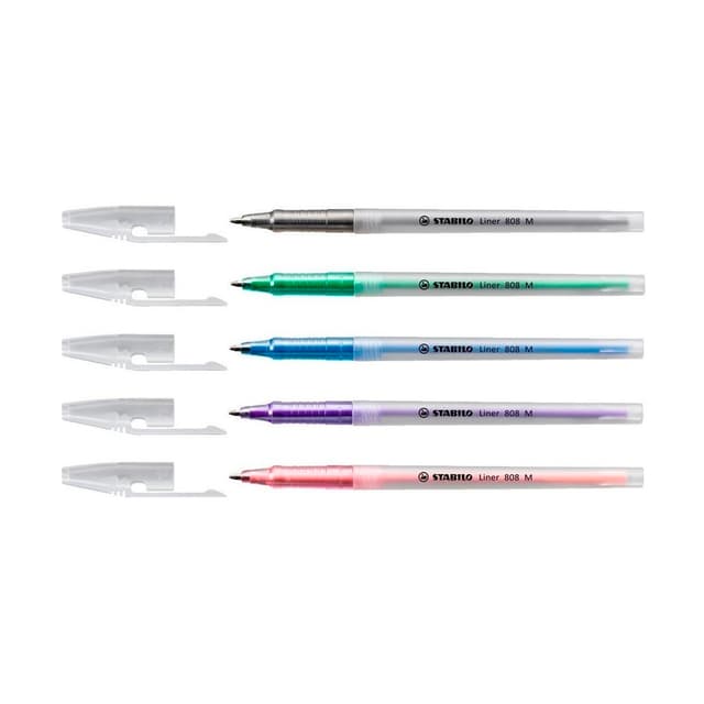 Caneta Stabilo Liner 808F Pacote com 5 Unidades
