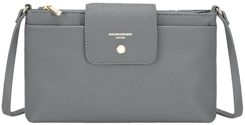 Bolsa David Jones Feminina Cm7829 Cinza Aço
